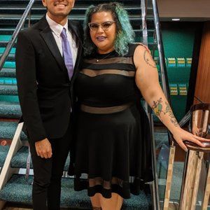 Ashley Stewart Black Mesh Peek-A-Boo Dress